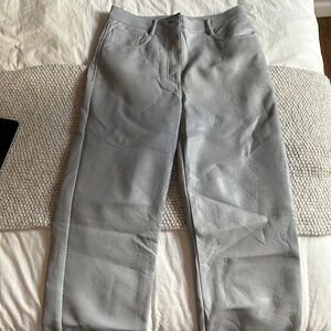 GREY LEATHER PANTS